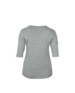 Anvil Damen 1/2 Arm T-Shirt Shirt Oberteil Damenshirt Rundhals, Größe:M, Farbe:Heather Grey