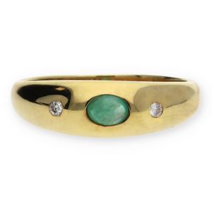 JuwelmaLux Ring 585/000 (14 Karat) Gold mit Smaragd JL30-07-0826 54