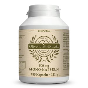 Olivenblattextrakt 500 mg MONO 180 Kapseln
