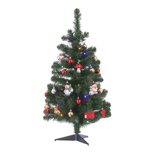 Black Box Trees Joy Künstlicher Weihnachtsbaum mit Dekoration und LED-Beleuchtung - H90 x Ø50 cm - Grün