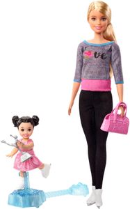 Barbie Sport Puppen Spielset - Eiskunstlauf-Trainerin