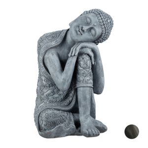 relaxdays Buddha Figur geneigter Kopf 60 cm