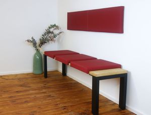 Klemmkissen Sitzkissen mit 2 Leisten Klemmiefe 40cm, Farbe:rot