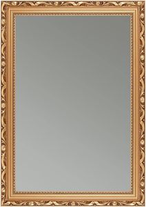 CLAMARO 'Karl' Antik Wandspiegel mit Rahmen | Bronze | Shabby Chic Vintage Barock Spiegel mit Holzrahmen | Barockspiegel inkl. Metall Aufhänger und Montagematerial, Größe:60x75