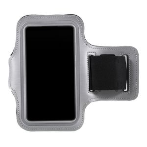 Universal Sport Armband Handy Tasche für Smartphones von 4,5" bis 5,85" Silber