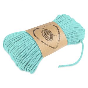 Kordel baumwolle Baumwollkordel 5 mm - Baumwollgarn Baumwollschnur Schnur NATUR GARN deko für makramee 50 Meter MINZE