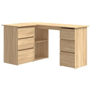vidaXL Rohový psací stůl Sonoma dub 145x100x76 cm výrobek ze dřeva