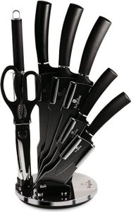 Berlinger Haus Bh-2565 Schwarz-Silber Messerset Im Ständer