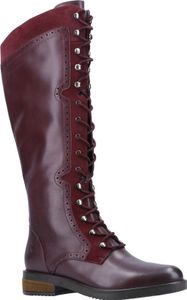 Hush Puppies - Damen Lange Stiefel "Rudy", Leder FS6744 (39 EU) (Burgunder)