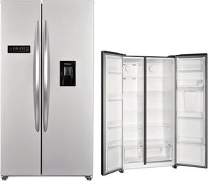 Side by Side Kühlschrank Wolkenstein WSBS518NFWDEIX BxHxT 90 x 177 x 66 cm Kühlteil 344 l Gefrierteil 185 l