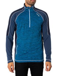 Regatta Hepley feuchtigkeitsableitende Jacke mit halbem Reißverschluss, Blau XL