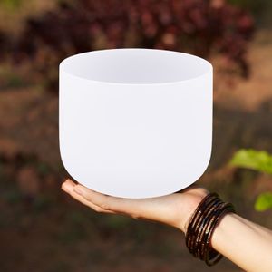 Klangschale 8 Zoll Quarz Kristall F-Note Schale Musikinstrument für Yoga Entspannen Stress Abzubauen