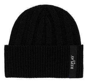 REPLAY Mütze Beanie Black schwarz