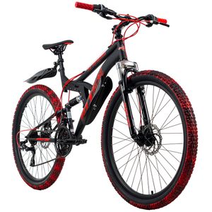 Mountainbike Fully 26'' Bliss Pro schwarz-rot RH 46 cm KS Cycling