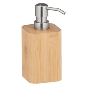 WENKO Seifenspender Bambusa 220 ml Dosierer Flüssig Lotion Seife Bad WC