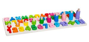 Buchstaben Kinder-Holzspielzeug Alphabet Zahlen Blöcke Alphabetpuzzle 10979