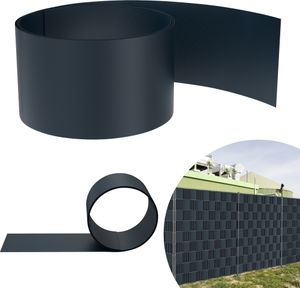 LARS360 10x pásy na ochranu súkromia z tuhého PVC pre dvojité pletivo - zástena na ochranu súkromia balkóna záhradný plot antracit, 25m x 19cm antracit
