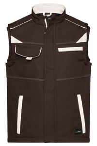 Workwear Softshell Vest - COLOR - brown/stone, Gr. XL