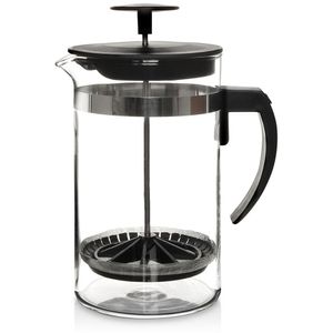 Excellent Houseware Kaffeepresse Pressfilterkanne Kaffeebereiter Tragbare Kaffeemaschine Teebereiter Kaffeekanne aus Glas 1 L