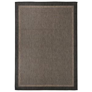 Braun Outdoor-Teppich Flachgewebe 140x200 cm Dunkelbraun