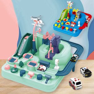 Eisenbahn Spielzeug Montessori Mechanische Spielfahrzeuge Autobahn Rescue Adventure Spielzeug für Jungen Mädchen