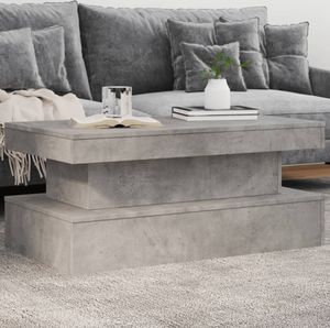 vidaXL Couchtisch mit LED-Leuchten Betongrau 90x50x40 cm vidaXL Couchtisch mit LED-Leuchten Betongrau 90x50x40 cm