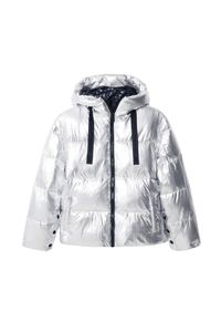 DESIGUAL Kabáty dámské polyamidové stříbrné GR72456 - Velikost: L