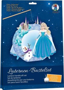 Ursus 18760001F - Laternen Bastelset Eisprinzessin, Laternen Stanzteil, Bastelkarton 220 g/m², Transparentpapier 115 g/m², 2 Stanzbögen, Laternentragebügel, Laternen Holzstab, Zubehör