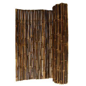 Sichtschutz aus Bambus - Rollzaun BLACK (Höhe x Breite) - 180 x 180 cm