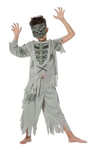Kinder Kostüm Zombie Skelett Monster Karneval Halloween Gr.104