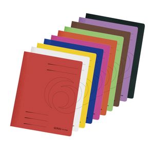 10 Herlitz Manila Karton Schnellhefter / DIN A4 / 10 verschiedene Farben