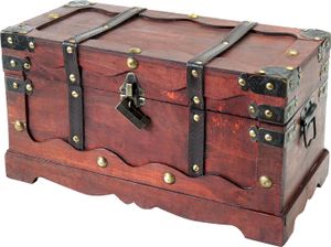 HMF 6400-140 Schatztruhe mit Schloss, Frankreich, 40 cm