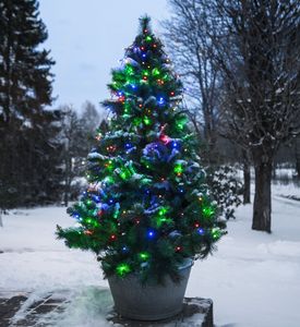 Star Trading LED Lichterkette Baummantel für Weihnachtsbaum 2m bunt 8 Stränge 160 LEDs