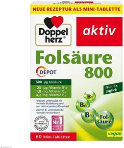 Doppelherz Kyselina listová 800 Depot Tablety 60 kapsúl