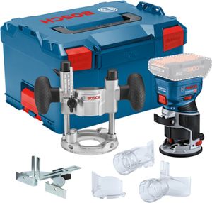 Akku-Kantenfräse Bosch Professional GKF 18V-8, ohne Akku und Ladegerät, inkl. L-Boxx 238 und Führungsschienensystem Akku-Kantenfräse Bosch Professional GKF 18V-8, ohne Akku und Ladegerät, inkl. L-Boxx 238 und Führungsschienensystem