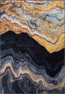 Mazovia Teppich Modern Abstrakt, Glamour, Marmor - Wohnzimmer, Schlafzimmer, Esszimmer, Büro - Kurzflor - Rechteckig - Maschinenwaschbar - 120x170 cm
