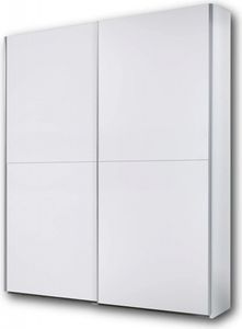 Schrank Schiebetüren Schwebetüren Stauraum ca. 170 x 195 x 59 cm PULS Weiß