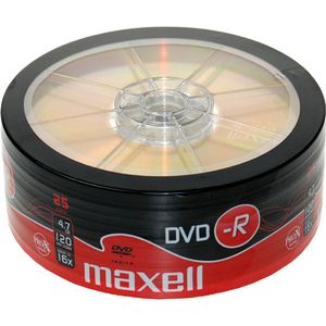 Maxell DVD-R 4.7GB 16x Spindle 10pk, 4,7 GB, DVD-R, 10 Stück(e), 0,74 µm, Polycarbonat, 16x