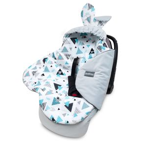 Bellochi Universal Baby Einschlagdecke für Babyschale und Autositz Kinderwagendecke Fußsäck aus Baumwolle und Samt z.B. passend für Maxi-Cosi, Römer, Cybex - TRESOR