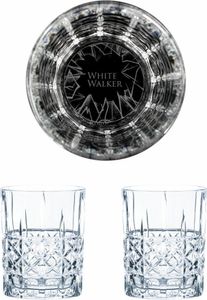 Sada pohárov na whisky Game of Thrones White Walker, gravírované sklo na whisky, GoT, 2 kusy, krištáľové sklo, 345 ml