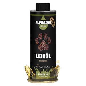 Premium Leinöl für Hunde & Katzen I Omega 3 Leinsamenöl: 500ml