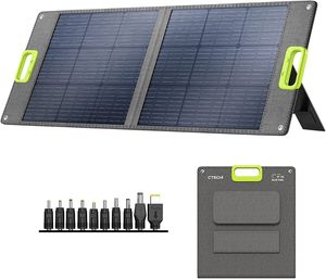CTECHi faltbares Solarpanel 100W Solarmodul für Powerstation, RV, Camping, Garten