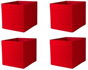 4x Dröna Set Ikea rot Box Kallax Aufbewahrung Kiste Box Einsatz 33x38x33