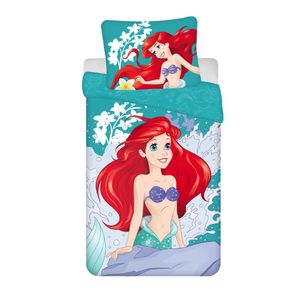 Disney Arielle Die kleine Meerjungfrau Wende Bettwäsche Kopfkissen Bettdecke für 135x200 cm
