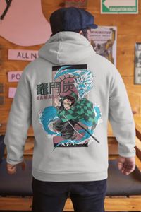 Pánska bunda s kapucňou Tanjir? Kamado Demon Streetwear Anime Manga Hoodie