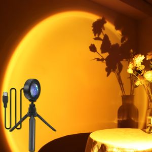 Sunset Lampe LED Sonnenuntergang Projektor Lampe Atmosphäre Lampe Nachtlicht USB Tischlampe für Schlafzimmer Wohnzimmer Party Deko