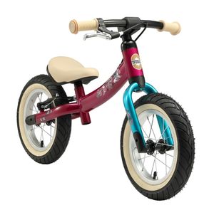 BIKESTAR Mitwachsendes Kinder Laufrad ab 3 - 4 Jahre | 12 Zoll Sport Lauflernrad | Berry Türkis