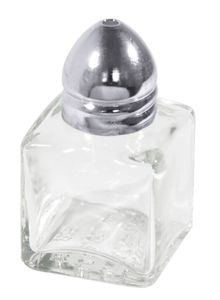 Mini-Streuer "Würfel", aus glattem Pressglas, Variante auswählbar : Pfefferstreuer Variante: Pfefferstreuer