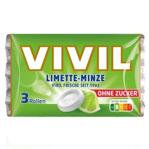 Vivil pastylki limonkowo-miętowe intensywny smak 3 rolki 84g