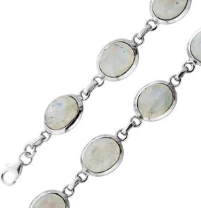 Mondstein Armband Silber 925 Regenbogen Edelsteine 30ct. 20